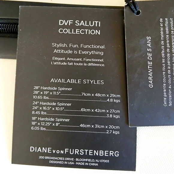 Diane von Furstenberg (DVF) Saluti Hardside Luggage collection Set 3pcs - Picture 14 of 15